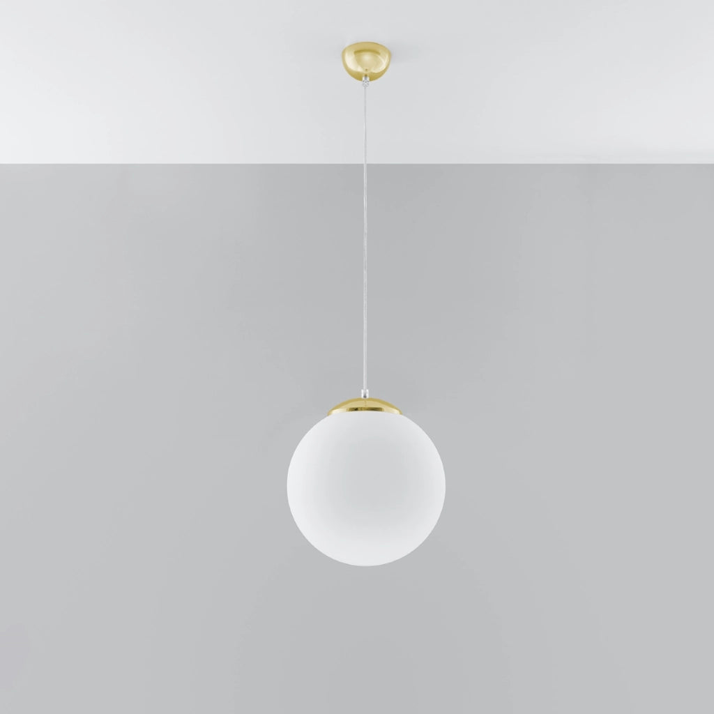 Lampada da terra French Sky UGO 30x30x120cm Sfera minimalista in oro bianco