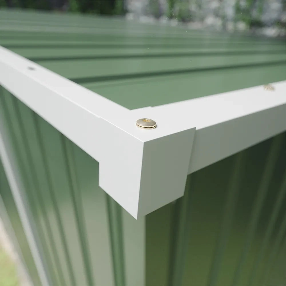 Casetta da giardino in acciaio zincato verde 2,77x1,93xh1,96m -91kg - 5,35 metri quadri