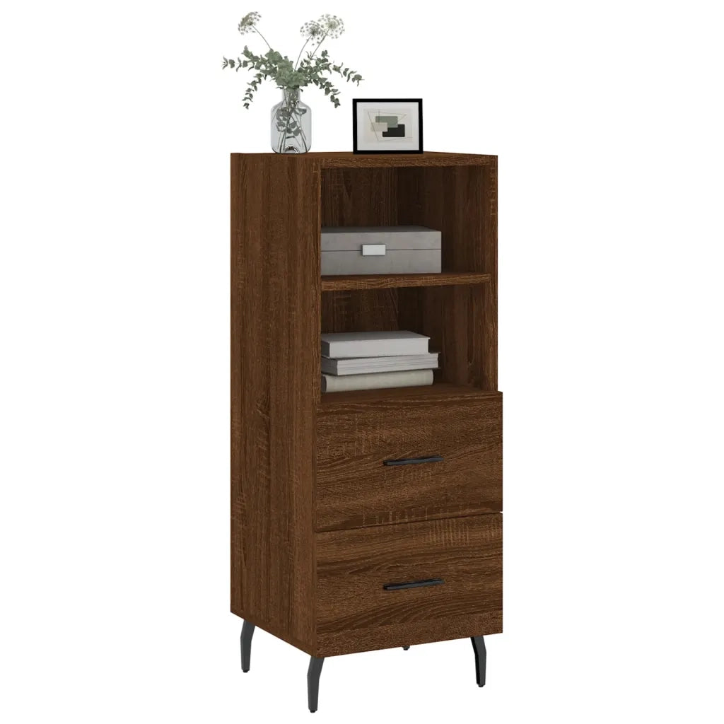 Credenza Rovere Marrone 34,5x34x90 cm in Legno Multistrato 828691