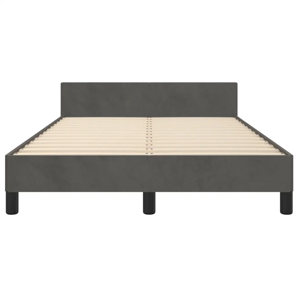Giroletto senza Materasso Grigio Scuro 120x190 cm Velluto 379548