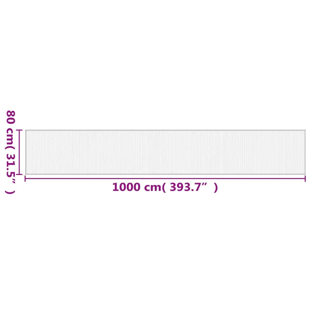 Tappeto Rettangolare Nero 80x1000 cm in BambÃ¹