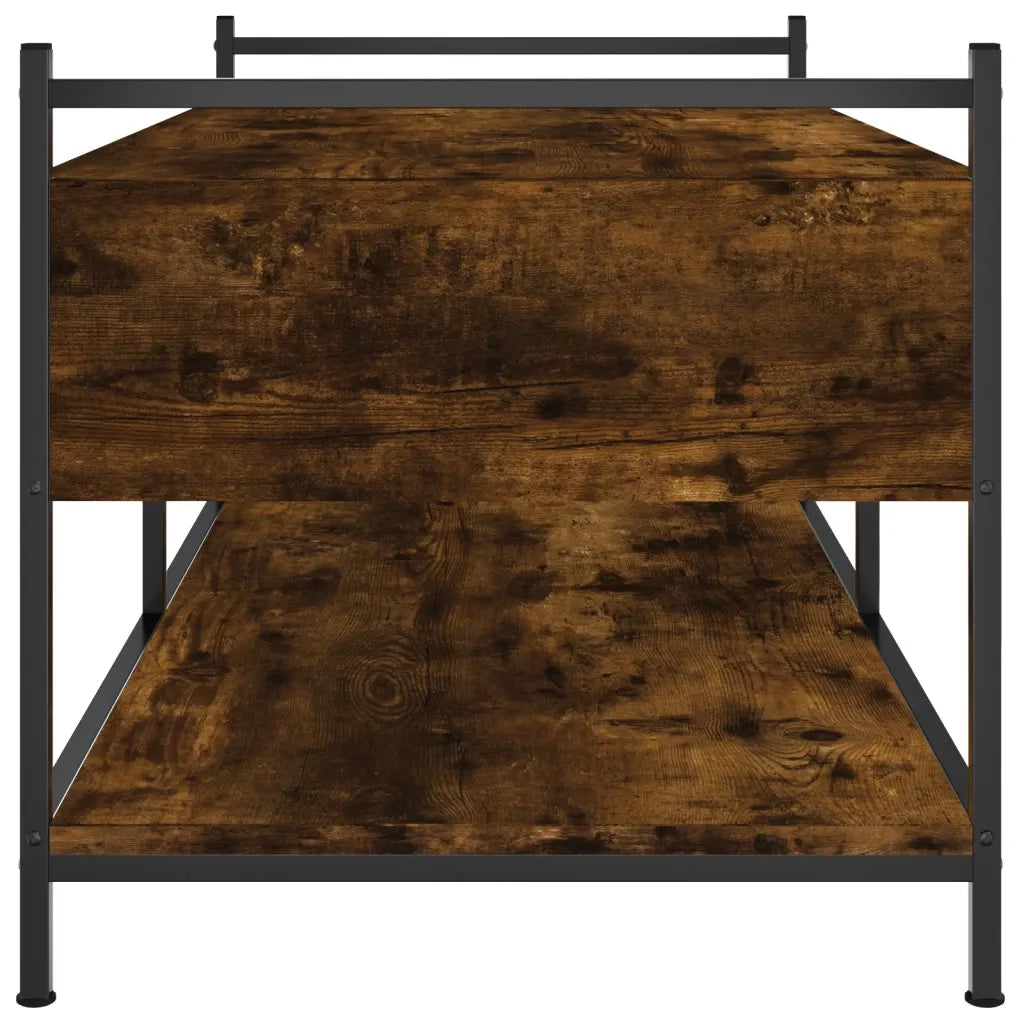 Tavolino da Salotto Rovere Fumo 99x50x50cm in Legno Multistrato 833962