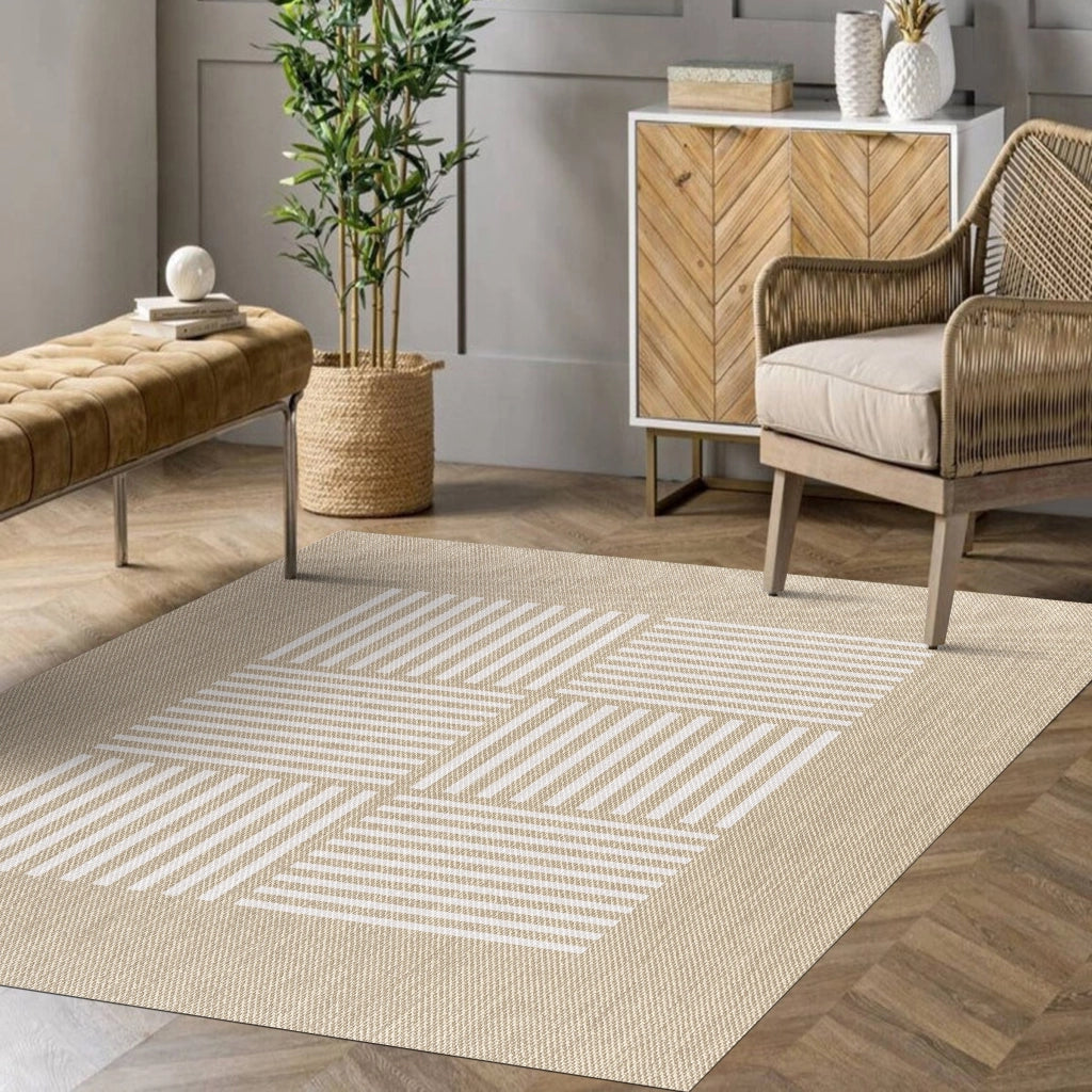 Tappeto vinilico di alta qualità linee bianche 60x200