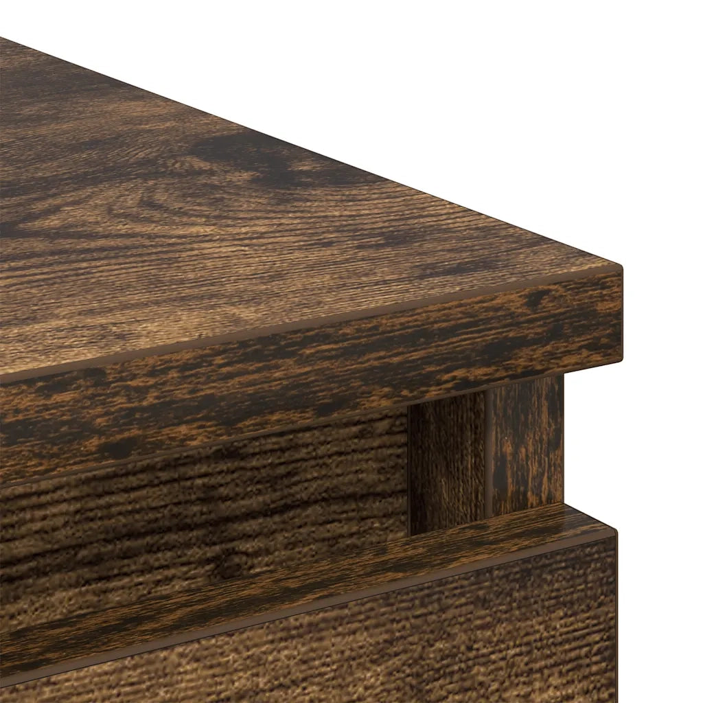 Credenza Rovere Fumo 80x35x76 cm in Legno Multistrato 861737