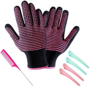 Manica per capelli resistente al calore - Manica per capelli per parruccia - Punta antiscivolo con nodi in silicone - morbida e respirabile - inclusa la maniglia e la spazzola per capelli