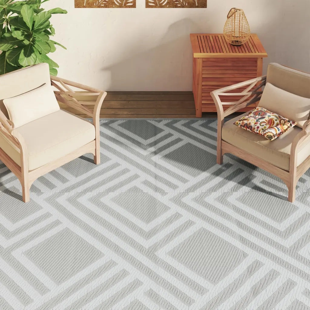 Tappeto da Esterni ARAKIL Grigio 190x290 cm in PP CFW7515127