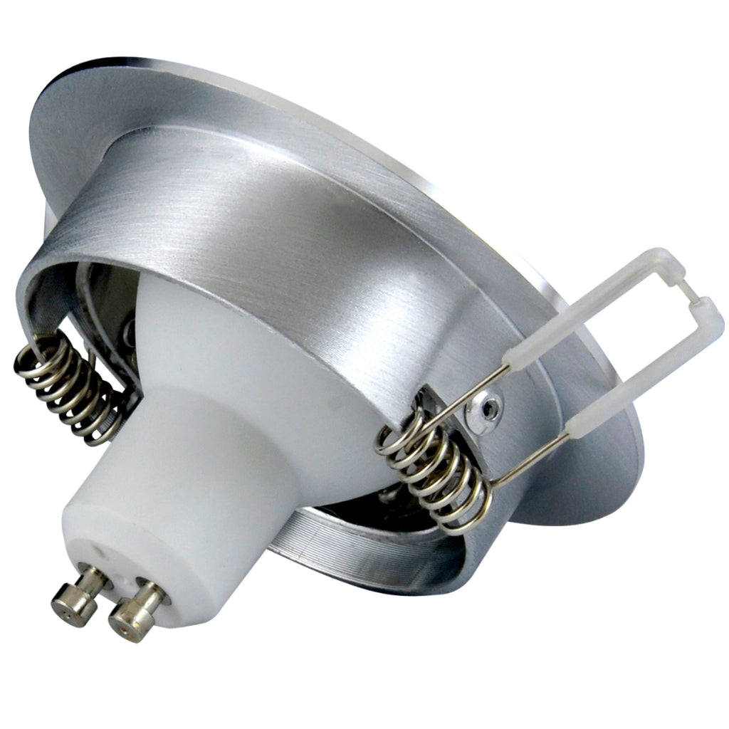 Faretto da incasso LED tondo argento GU10 Polux SUN