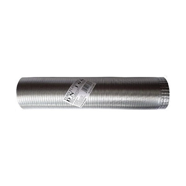 Tubo fumi flessibile estensibile alluminio naturale 130 mm da 0,5 a 3 mt