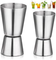 Set di Shaker Cocktail in Acciaio Inossidabile 25/50 ml & 15/30 ml - Ciotola per Mescolare Duplice per Festa di Bar - Accessori per Drinkbar - Strumenti per Barman