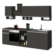 Cucinino Attimis, Cucina un Cassetto, Elettrodomestici non inclusi, Made in Italy, Grigio Ardesia