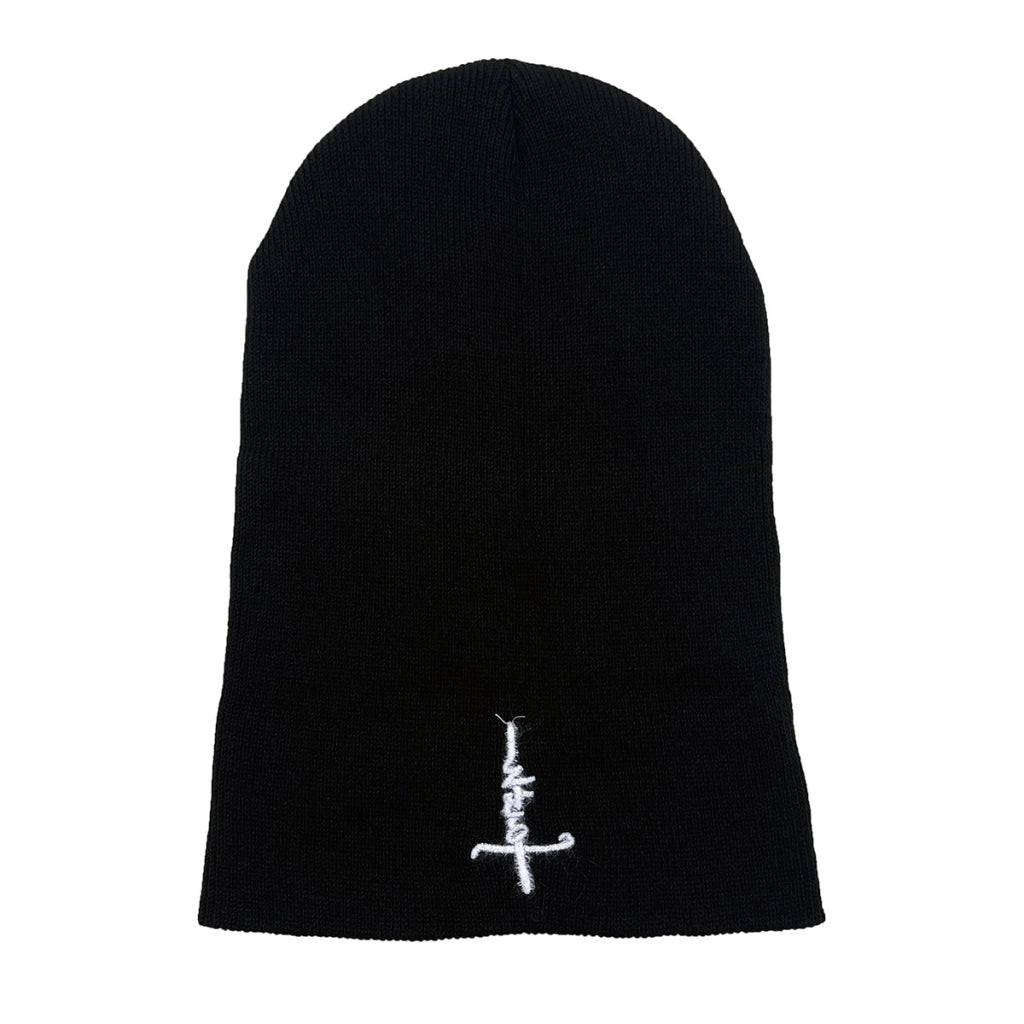 Cappelli invernali caldi di lana con croce, neri