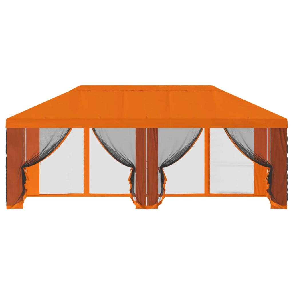 Copertura Gazebo con Pareti Laterali 6 x 3 m Arancione 900418