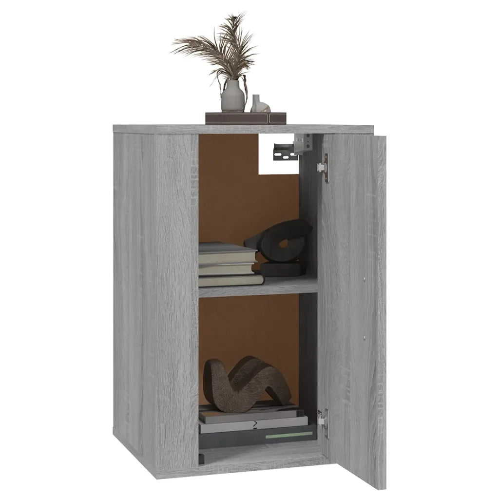 Mobili Porta TV a Parete 2 pz-Set di 2 Credenza per TV sospesa Grigio Sonoma 40x34,5x60 cm
