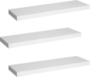 Mensole da Muro Scaffale a Parete Decorazione per Cameretta Ufficio Libreria Porta CD/DVD Legno Bianco 60cm 3 Pezzi RG9319ws-3