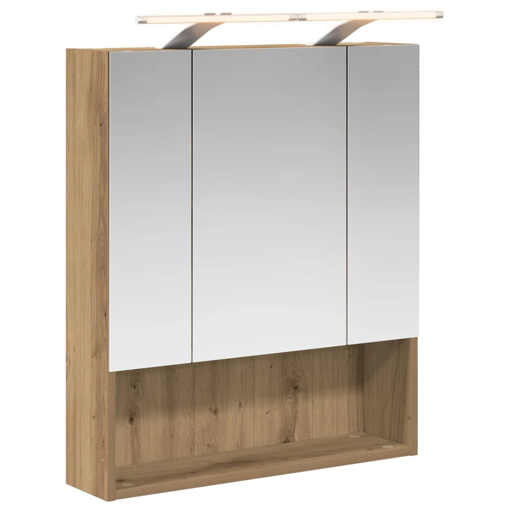 Mobiletto per specchio da bagno con porta Rovere Artigianale