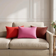 Federa 2 pcs HEERLEN Rosso Vino 30 x 50 cm Poliestere 907851