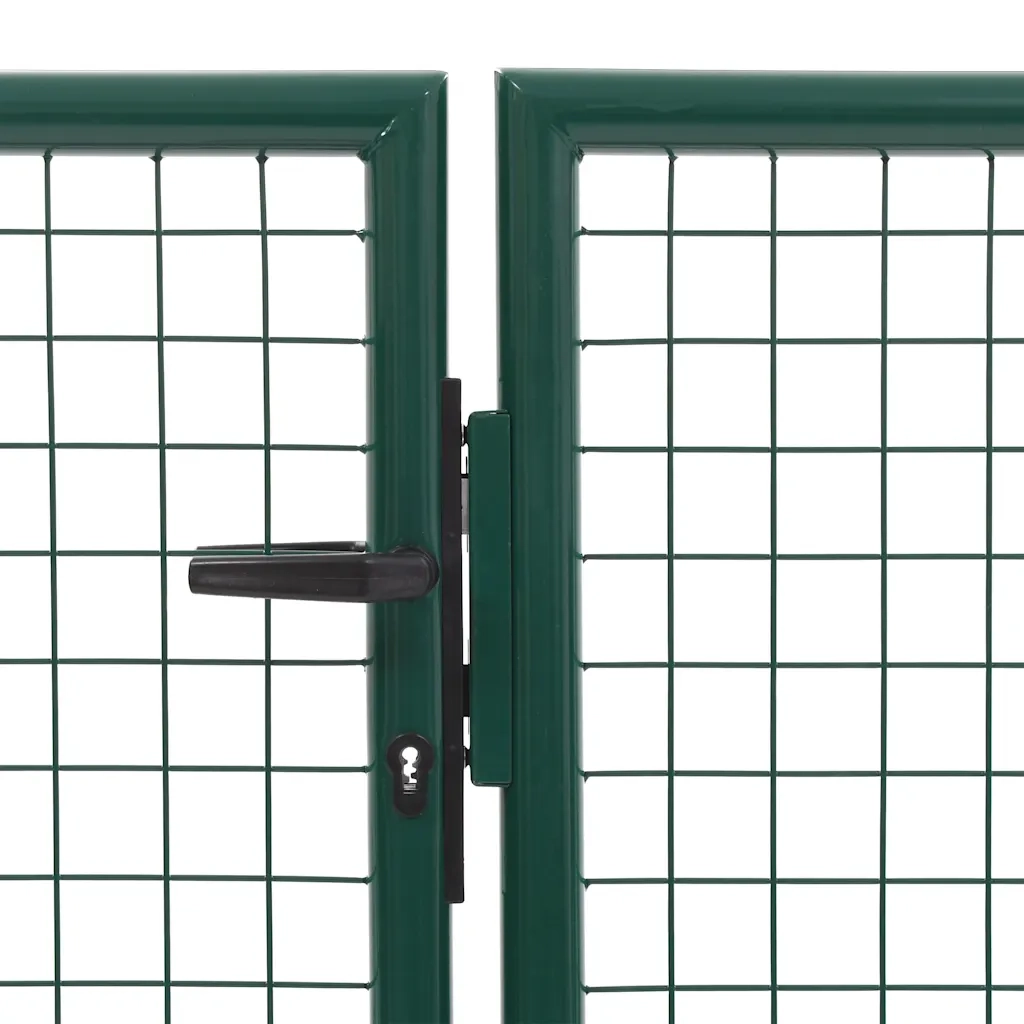 Cancello di Recinzione in Acciaio 350x100 cm Verde cod mxl 41195