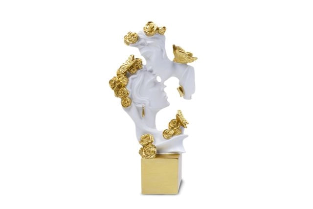 Decorazione Arredo Casa Statua Uomo e Donna in Resina 32 cm