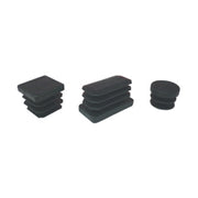 Puntale alettato 32mm nero 8 pz