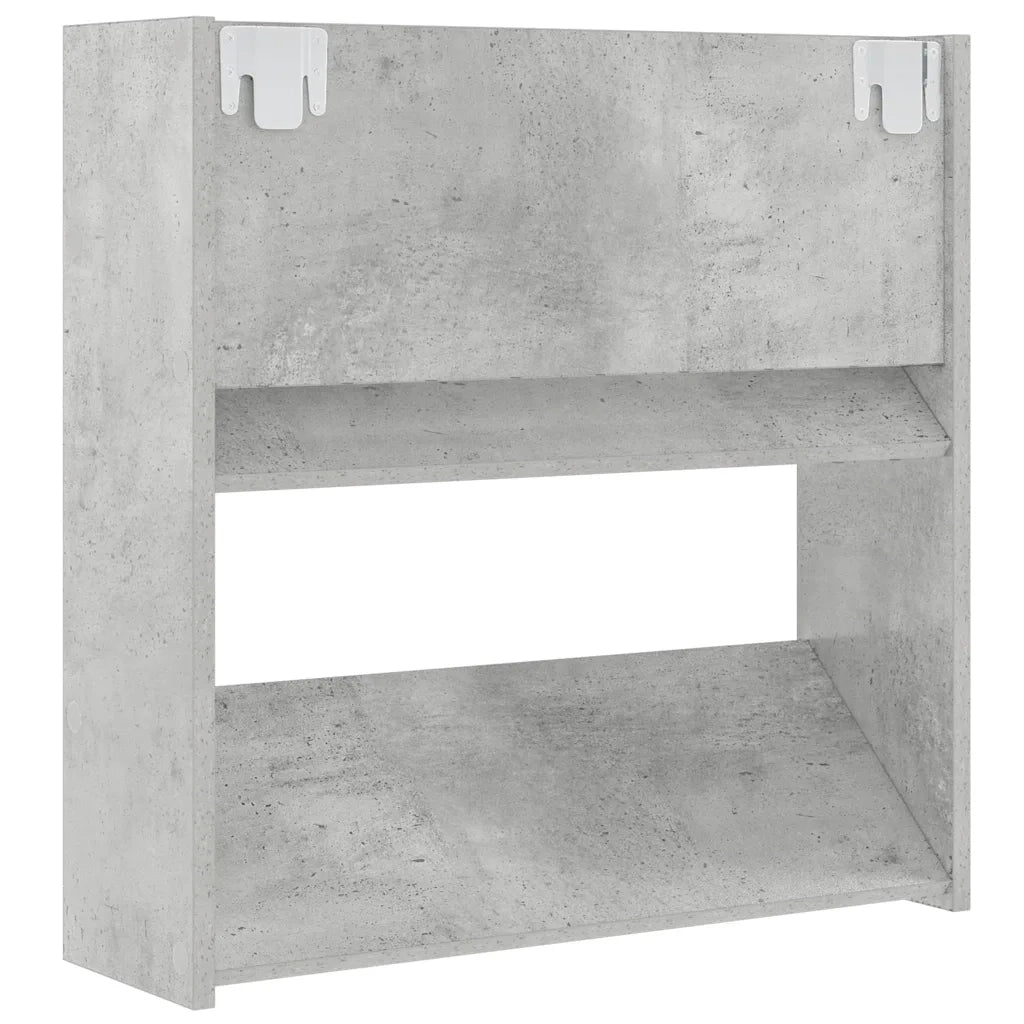 Scarpiere a Muro Grigio Cemento 2 pz 60x18x60 cm in Truciolato