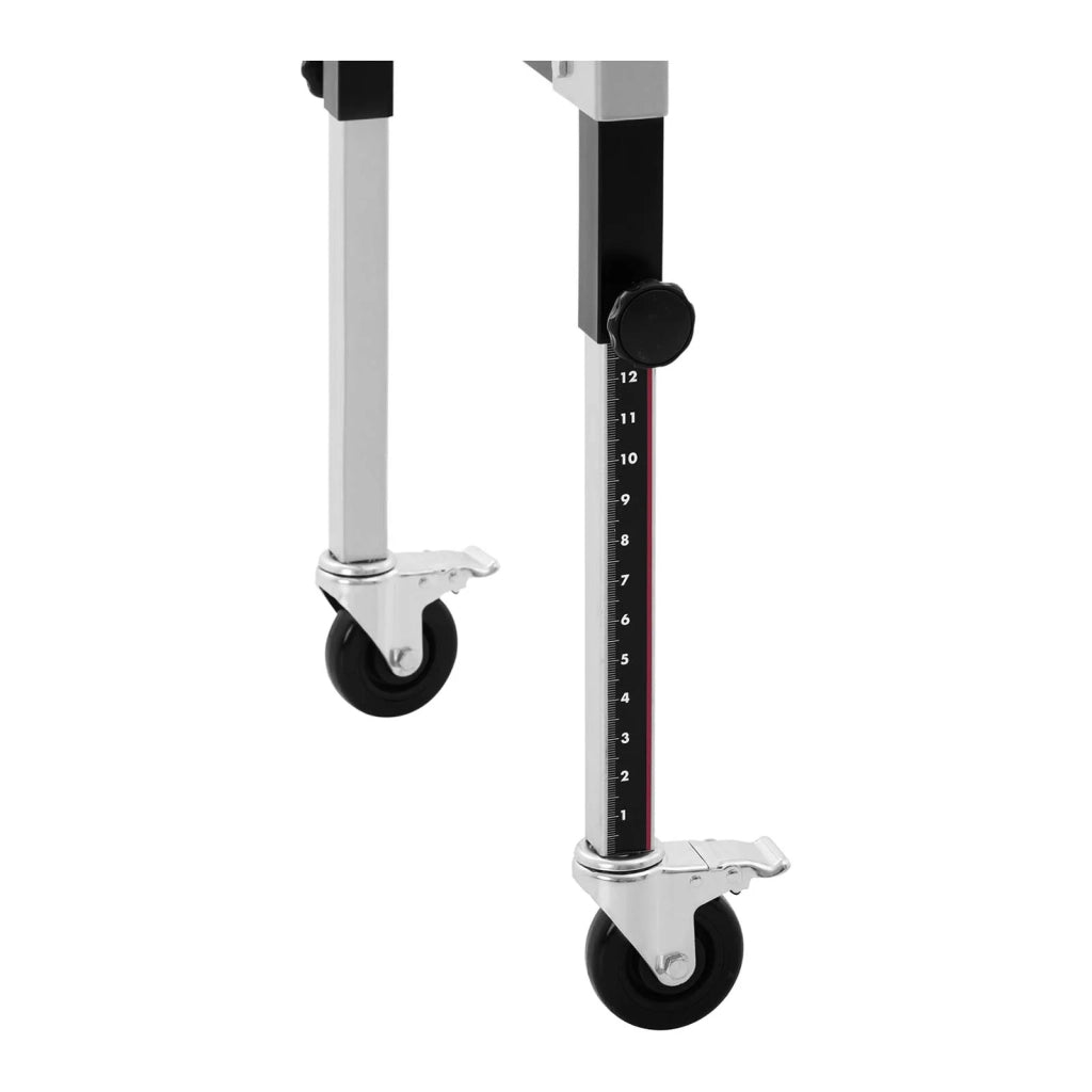 Trasportatore a rulli - 130 kg - 147 cm - 9 rulli - regolabile in altezza - pieghevole 14_0007253