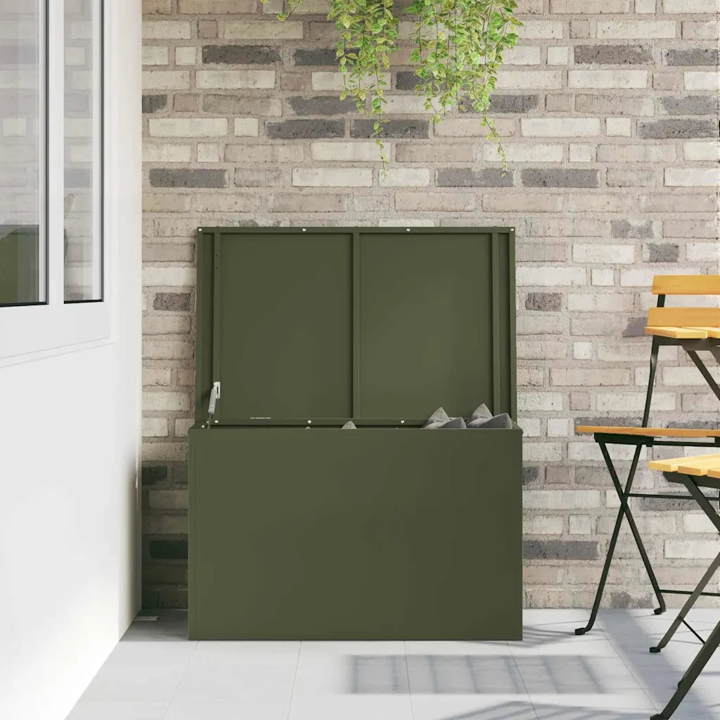 vidaXL Scatola di Stoccaggio Esterno Oliver verde 80 x 50.5 x 50 cm