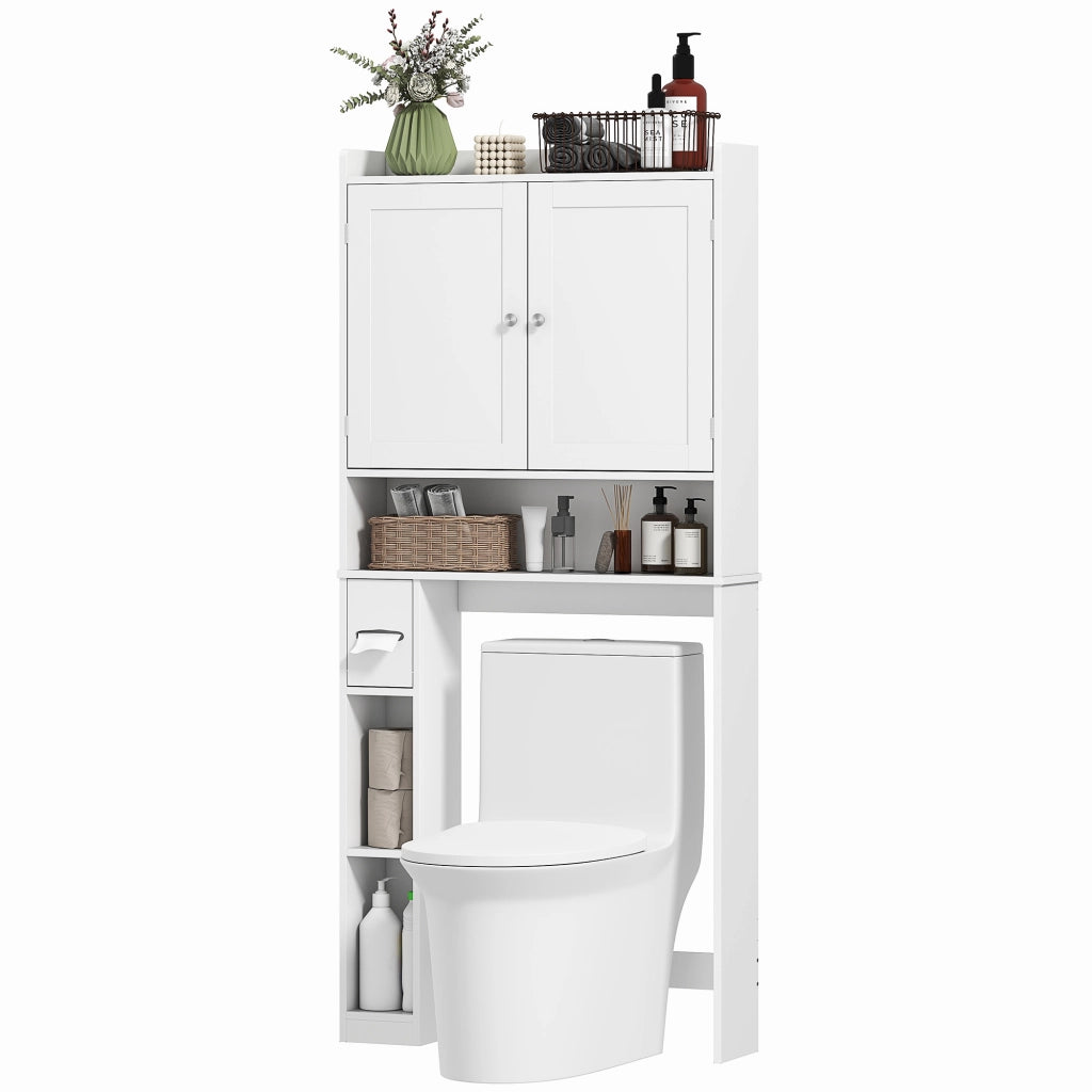 Mobile Bagno 2 Ante 80x19.5x170cm ¨C zephmum ¨C Bianco