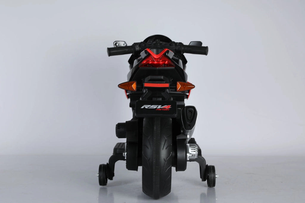 Moto Elettrica per Bambini 12V con Licenza Aprilia RSIV Small Nera