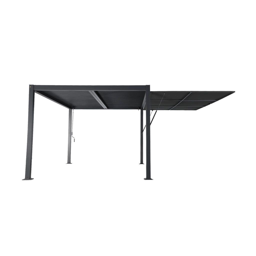 Tenda 4m in alluminio e textilene per pergola bioclimatica, antracite