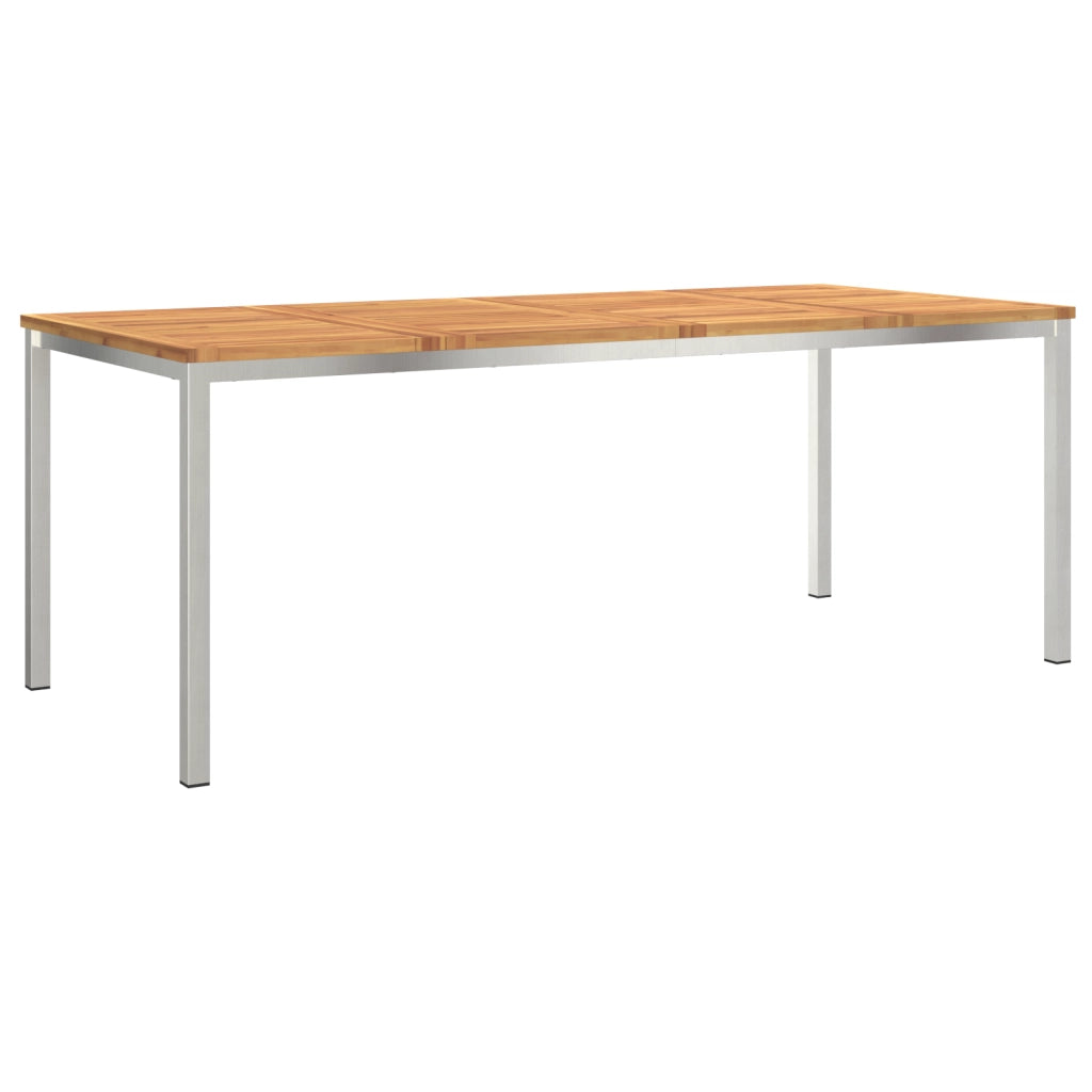 Set da pranzo da giardino  7 pezzi in legno massello di acacia