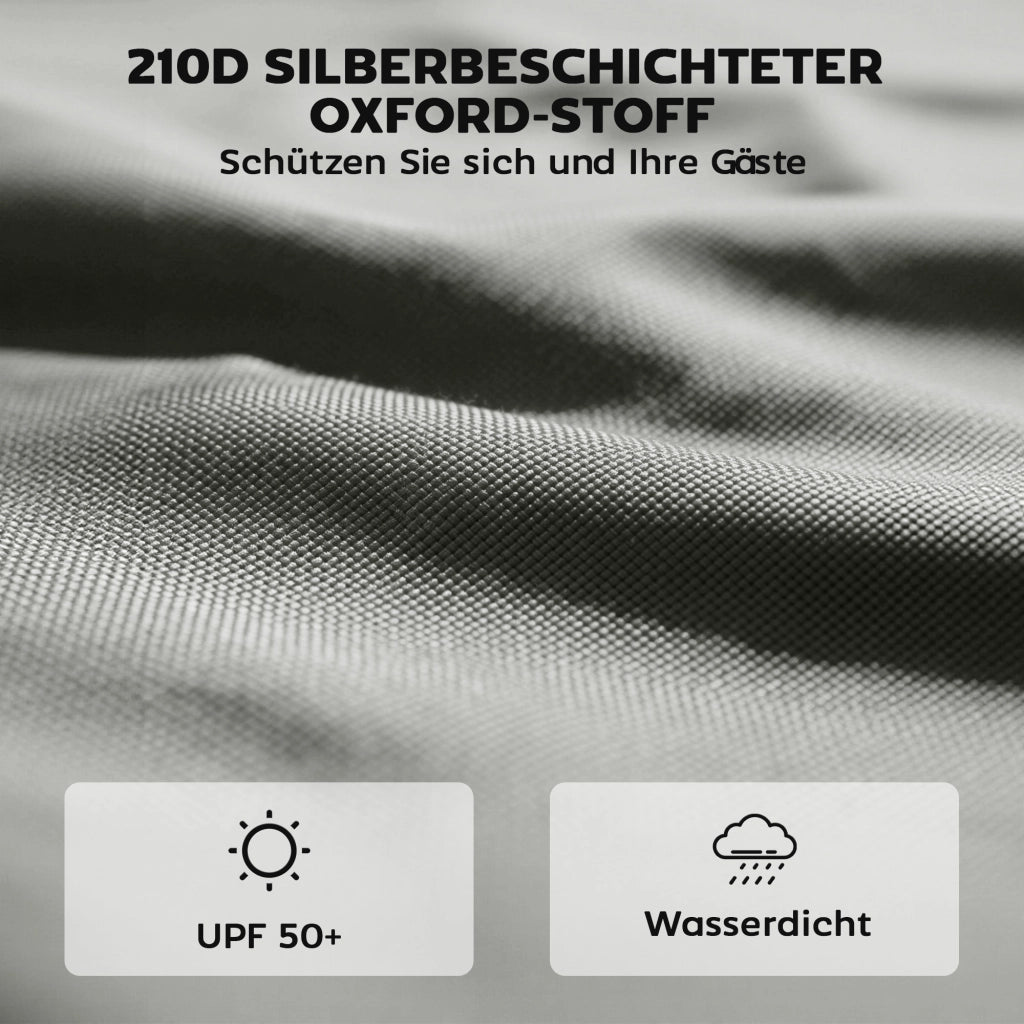 Set 3 Pezzi Fiancate con Cerniera per Gazebo 3x3 m ¨C zephmum ¨C Grigio Chiaro