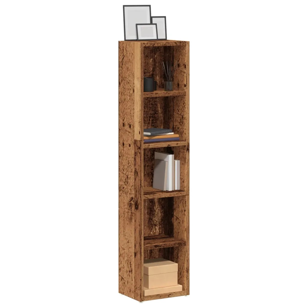 Scaffali Porta CD 2 pz Legno Antico 21x16x93,5 cm in Truciolato CFW5050873