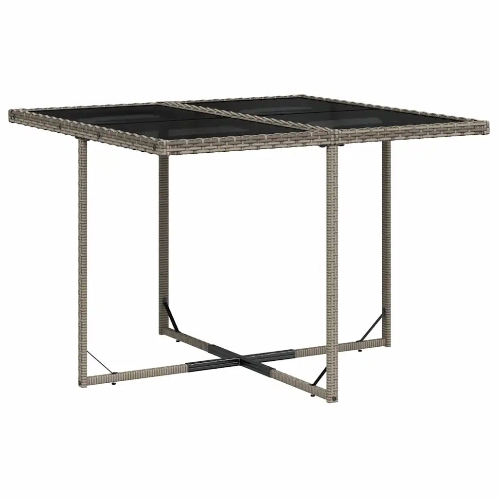 Set da Pranzo da Giardino 9 pz con Cuscini in Polyrattan Grigio 3211316
