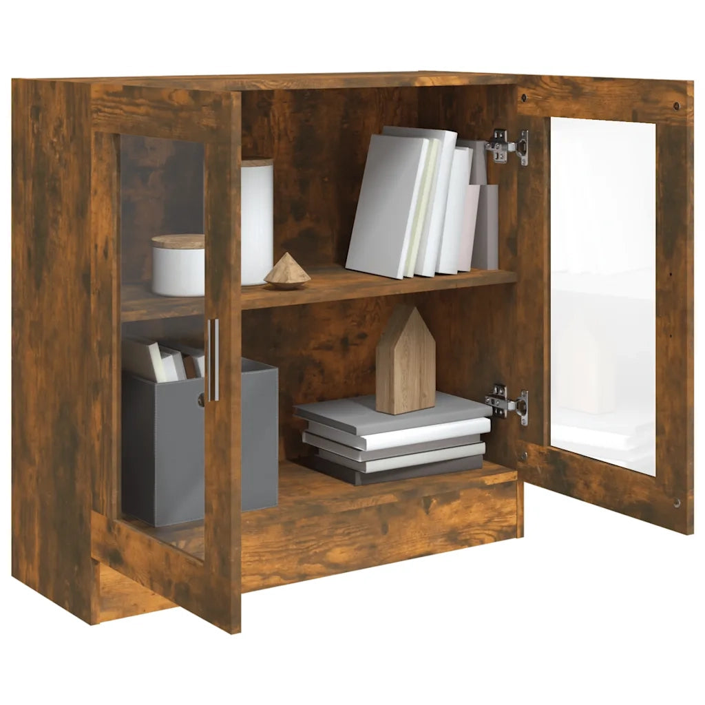 Mobile Vetrina Rovere Fumo 82,5x30,5x80 cm Legno Multistrato 815615