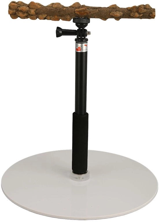 Standard di Uccelli Adattabile Altezza - Sostegno Portatile per Uccelli - Supporto per Pappagalli Rimosso - Sedile Solido - Adatto per Interno/Esterno - Supporto per Uccelli per Giocare