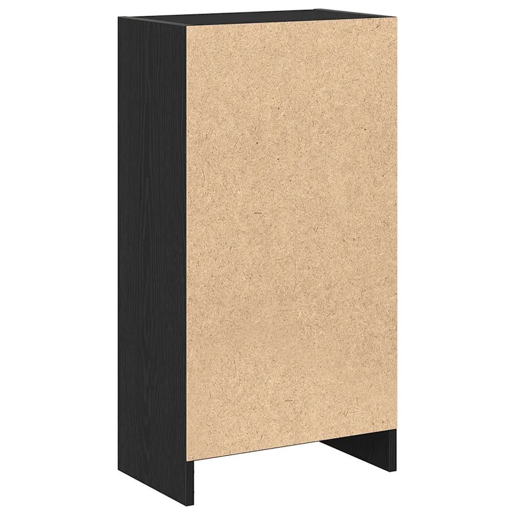 Libreria-Scaffale per Libri-Mobile di Stoccaggio Rovere Nero 40x24x76 cm in Legno Multistrato