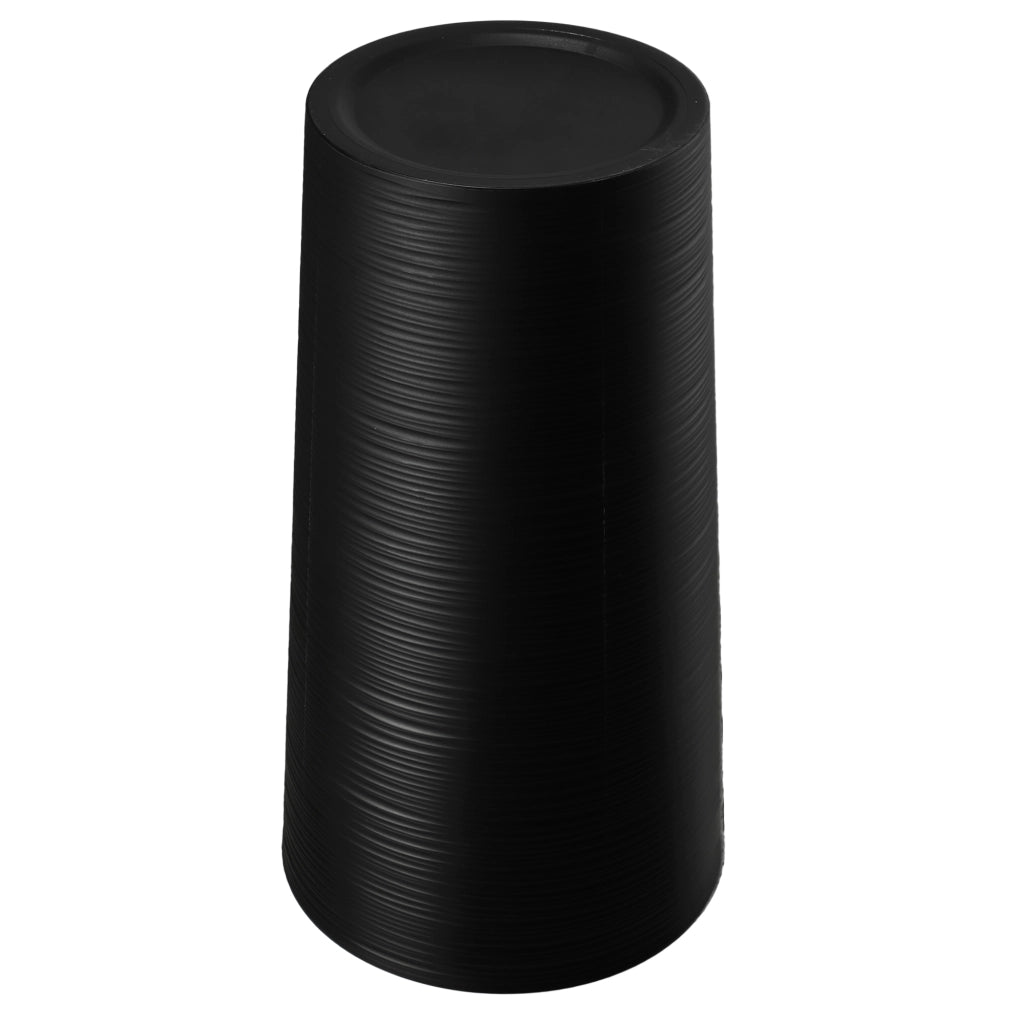 Vaso da fiori KADAX 36 cm con coperchio e inserto, vaso da fiori in plastica nero