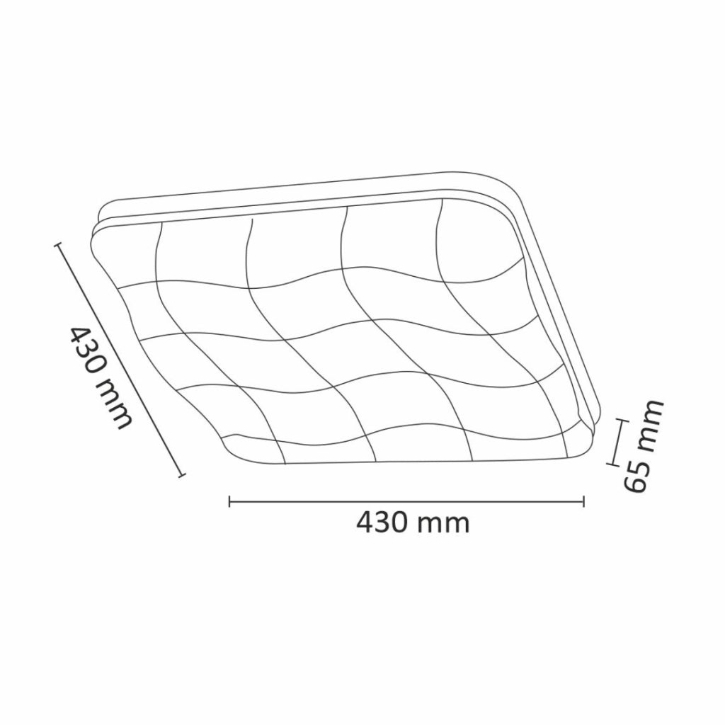 Plafoniera LED Polux Polaris 43cm quadrata con telecomando