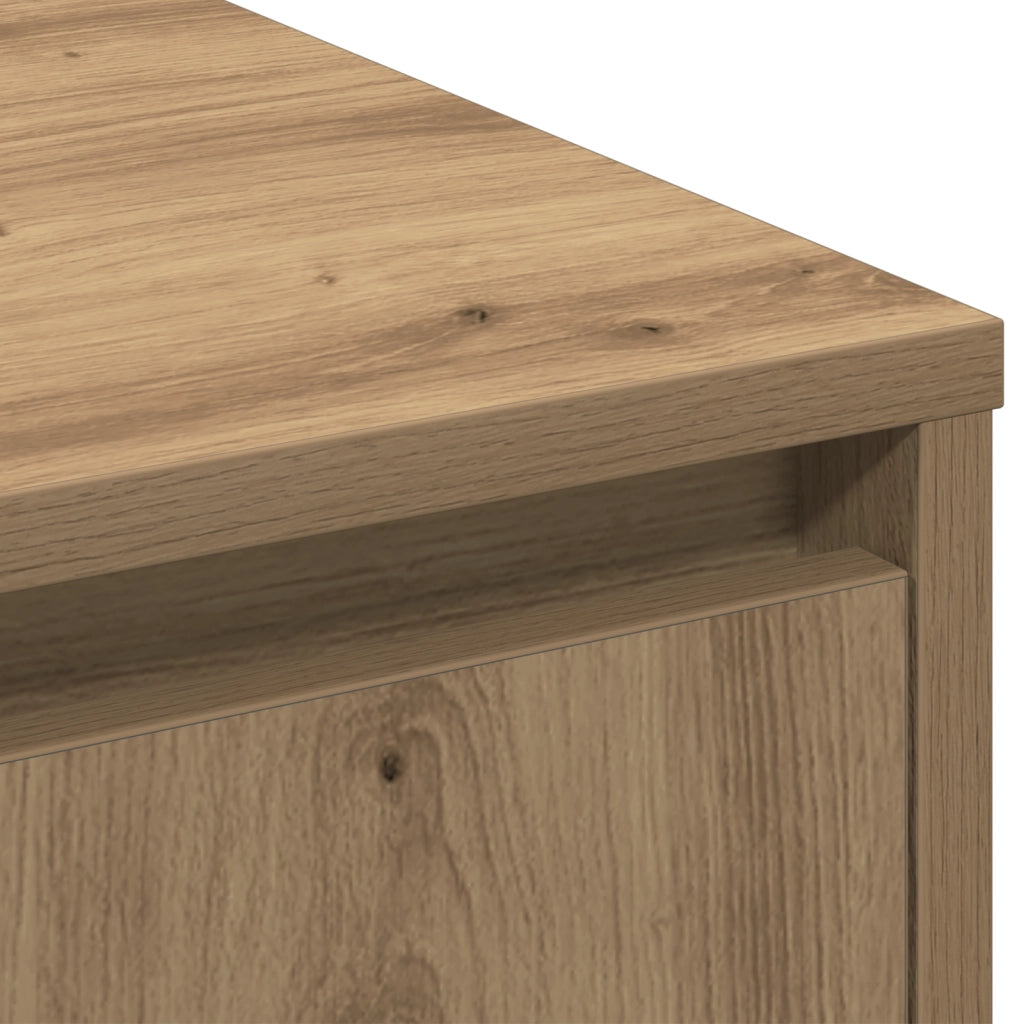 Mobile con LED in Rovere Artigianale 90x32x75 cm in Legno Ingegnerizzato