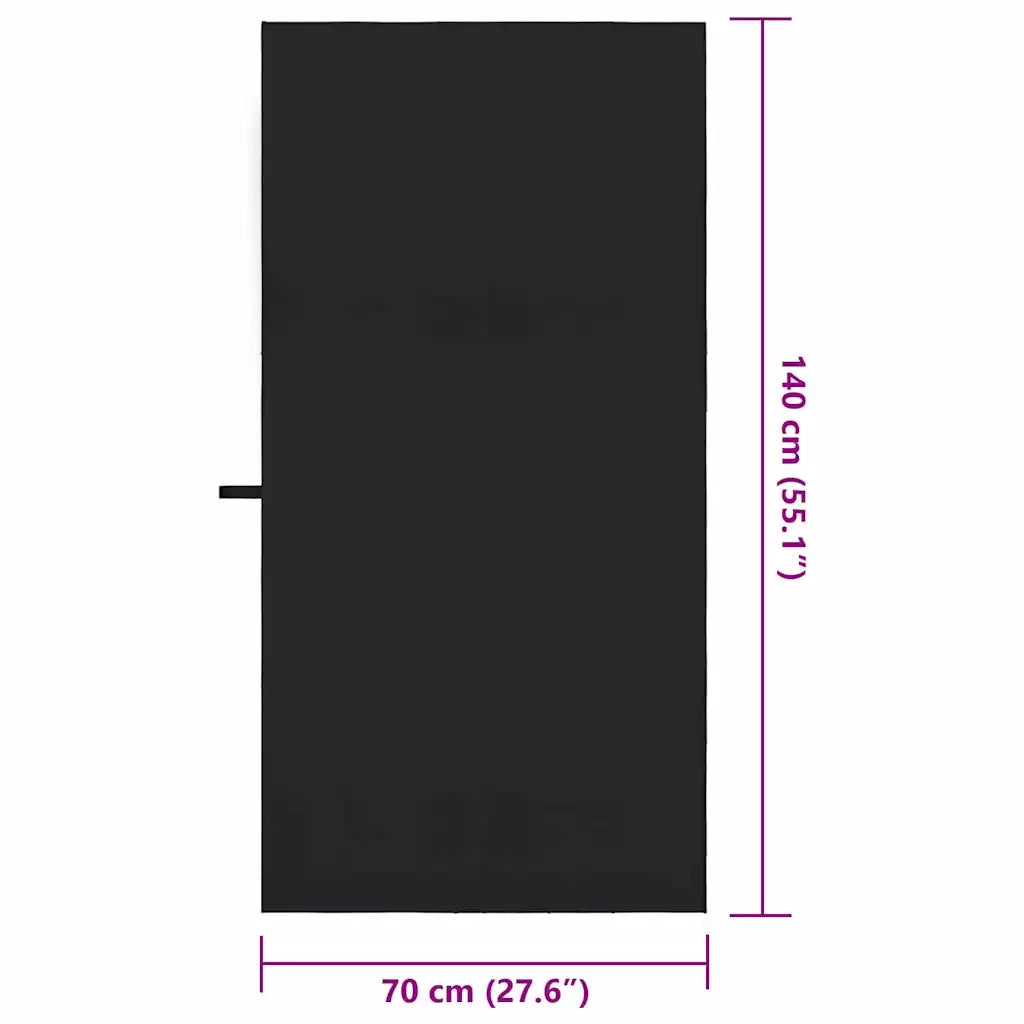 Asciugamani Sportivi 2 pz | Teli per bagno Nero 140 x 70 cm