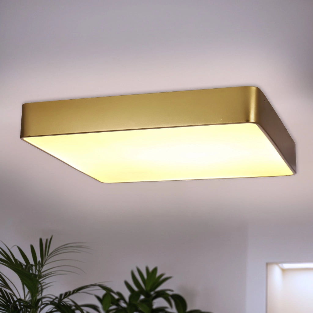 Plafoniera Quattro LED 18W 1 luce oro quadrata Candellux