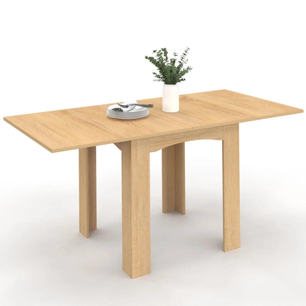 IDMarket - Tavolo da pranzo allungabile DONA per 4-8 persone faggio 80-160 cm