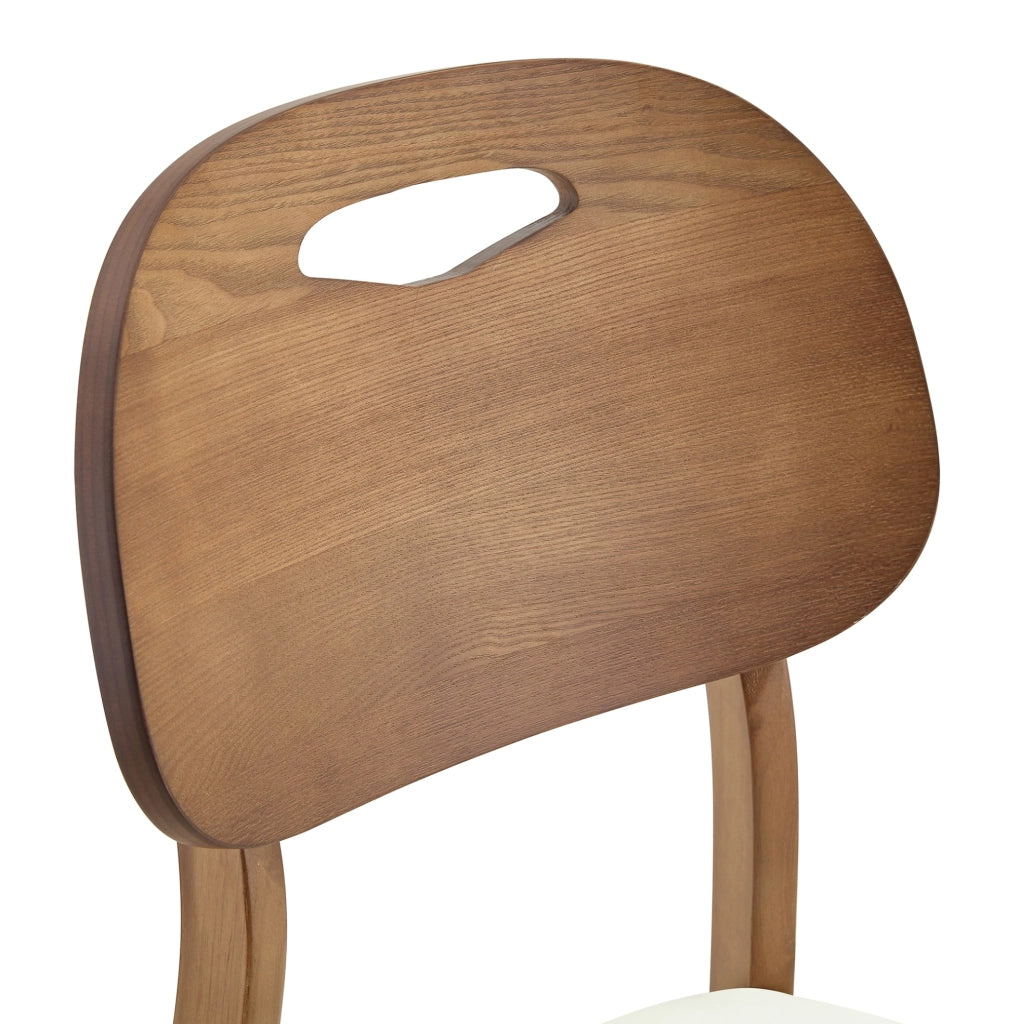 Set di 2 sedie da pranzo con schienale ovale in legno