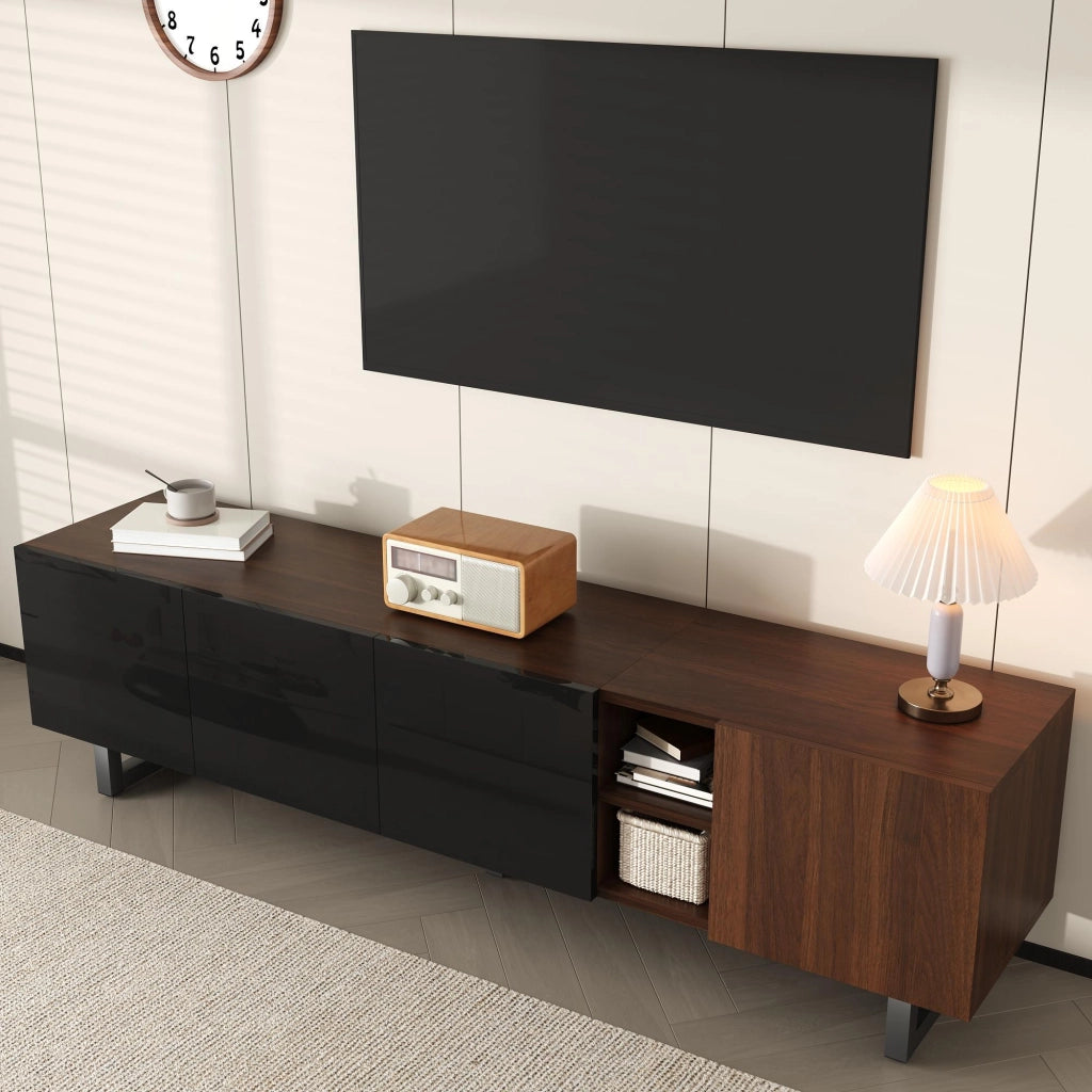 Mobile TV a 4 Ante in Legno Vintage ¨C MINIMAL ¨C 180x38x50 cm