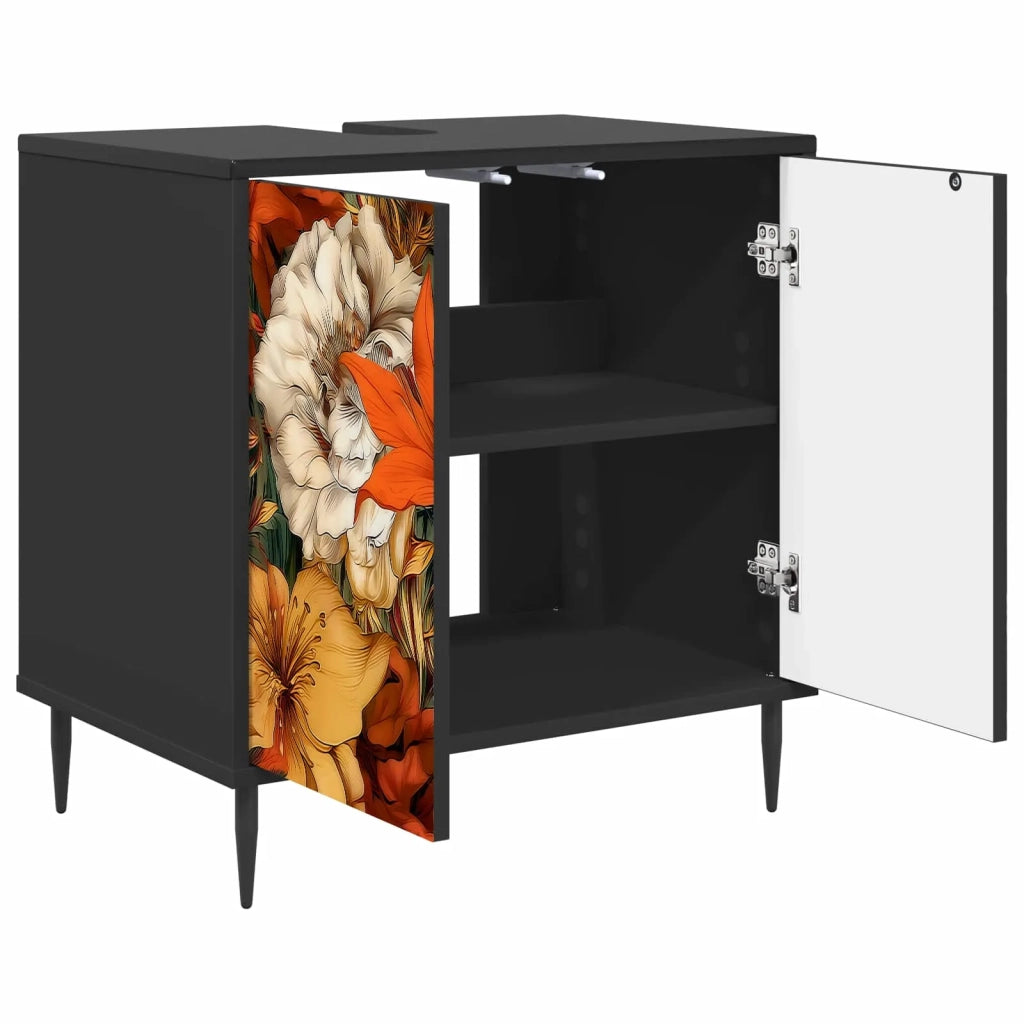Mobile da Bagno GENNEP Rovere Nero 60 x 40 x 61 cm 8007415