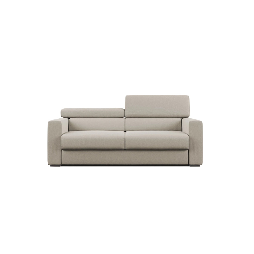 Dylan Divano con pouf estraibile 158 cm panna