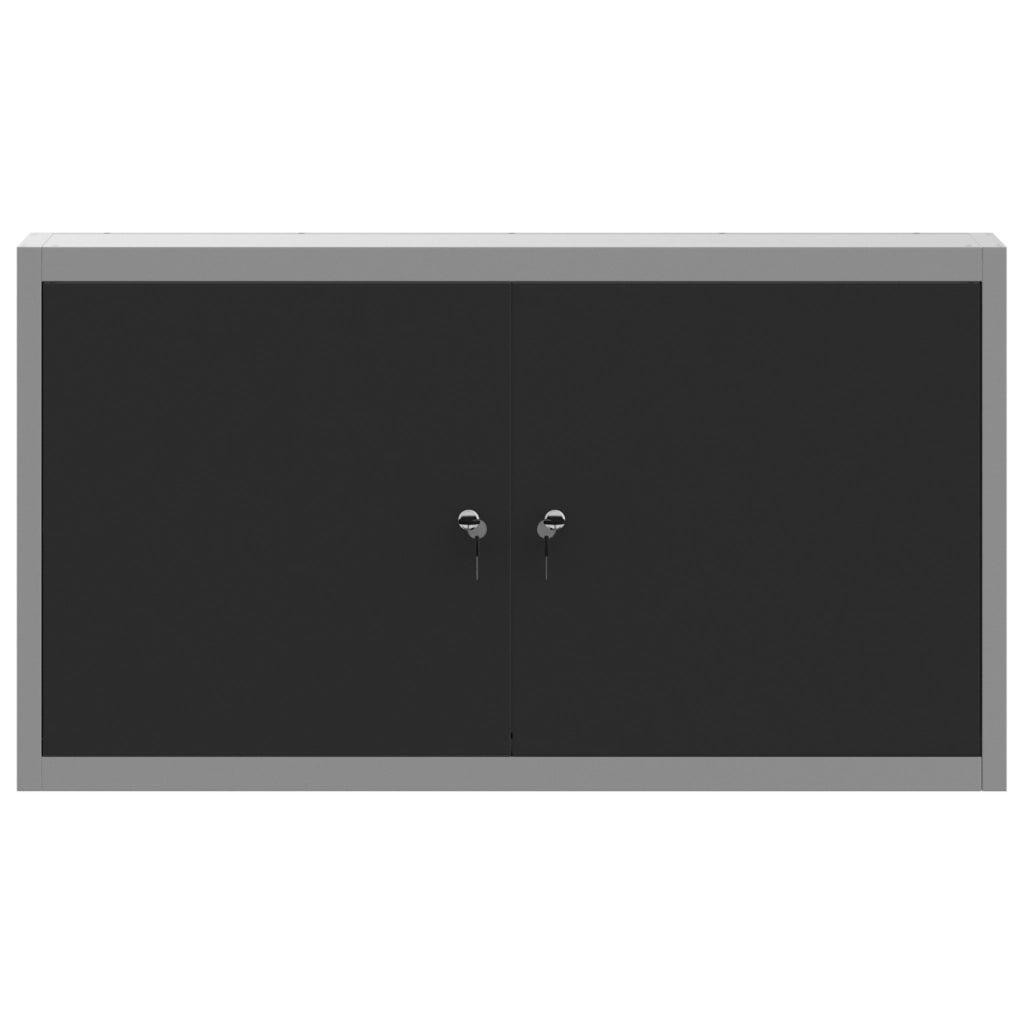 Armadio per attrezzi da parete  Nero 100x20x55 cm Acciaio