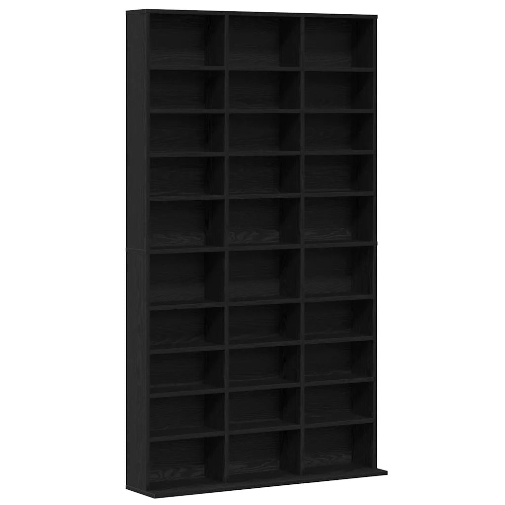 Mobile per CD Rovere Nero 101 x 23 x 177,5 cm Legno multistrato CFW5809123