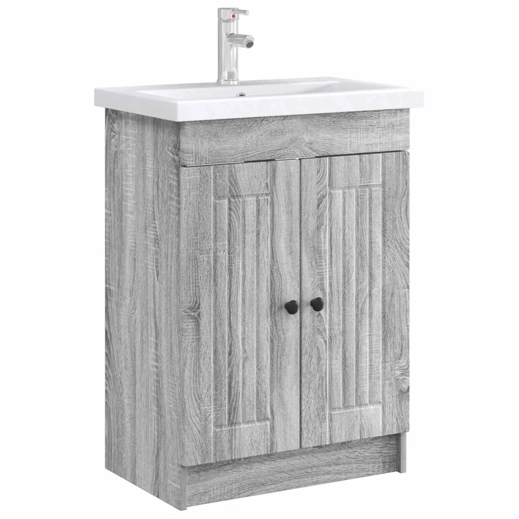 Mobiletto da bagno sotto il lavello Sonoma grigio 890050