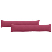 Cuscini da Divano 2 pz | Cuscini per sedie Rosso Vino 200 x 40 cm Tessuto in Cords